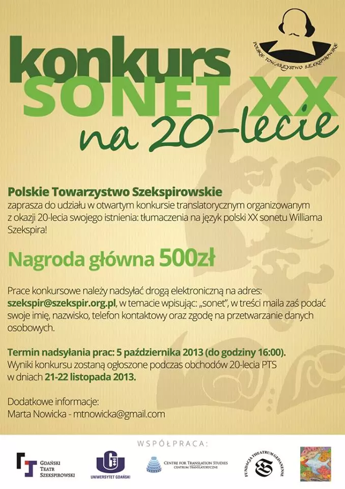 plakat ogłaszjący konkurs